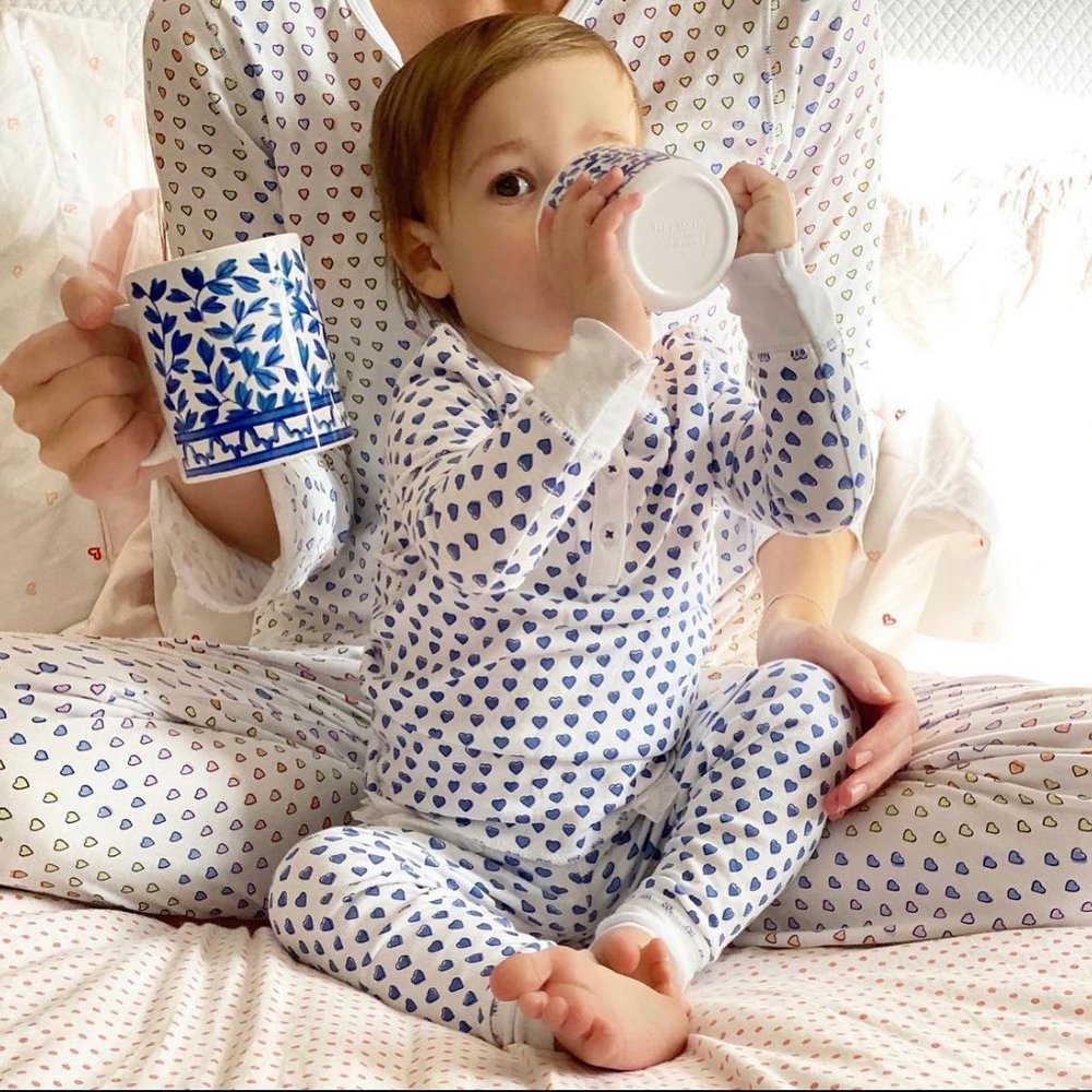 Helmsie - Blue and White Mama and Me Cup Set